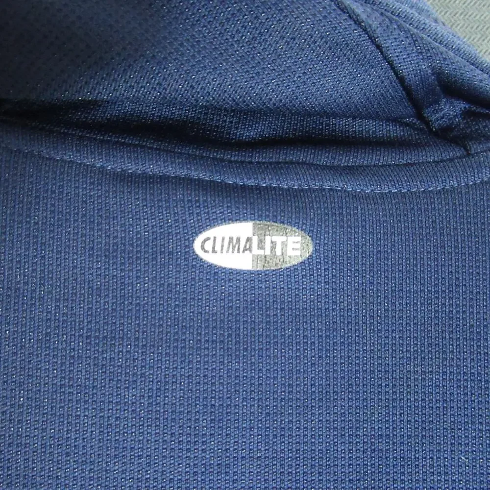Adidas Jacket Boys Size Medium Blue Track Stripe Logo Full Zip Kids Active Sport